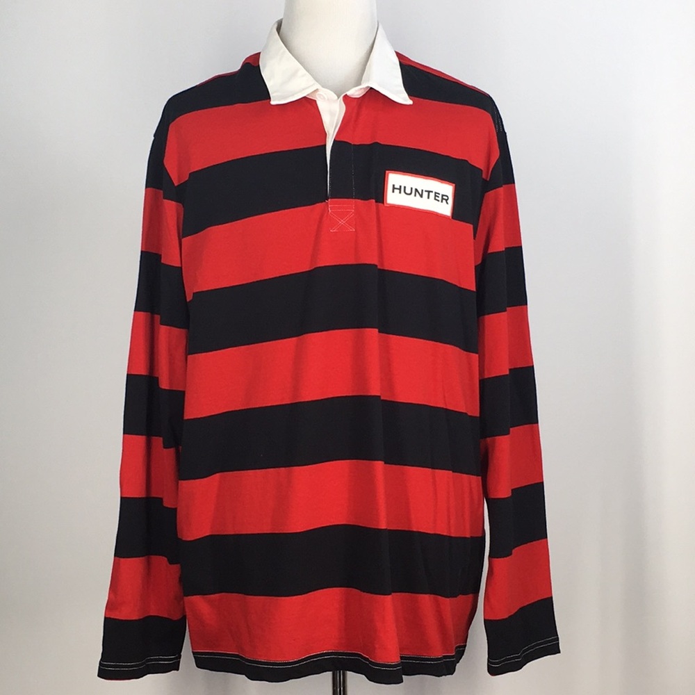 Hunter Mens Polo Shirt Size 2XL Red